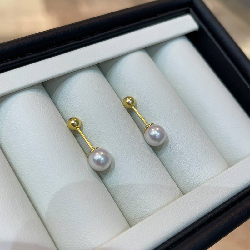 S925 Silver Akoya Stud Earring