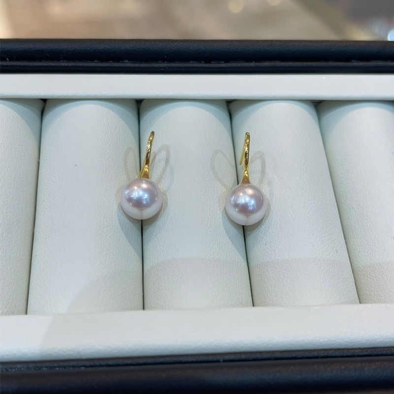 S925 Silver Akoya Saltwater Pearl High Heel Ear Hooks