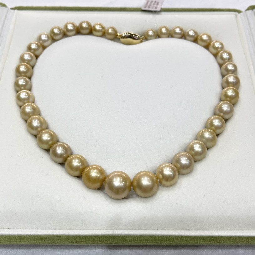 10-15mm Gold Bead Necklace