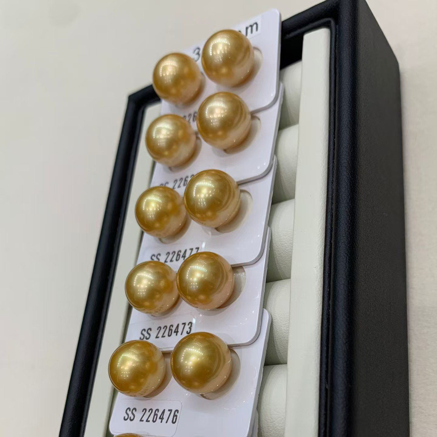 13mm Gold Beaded Earrings