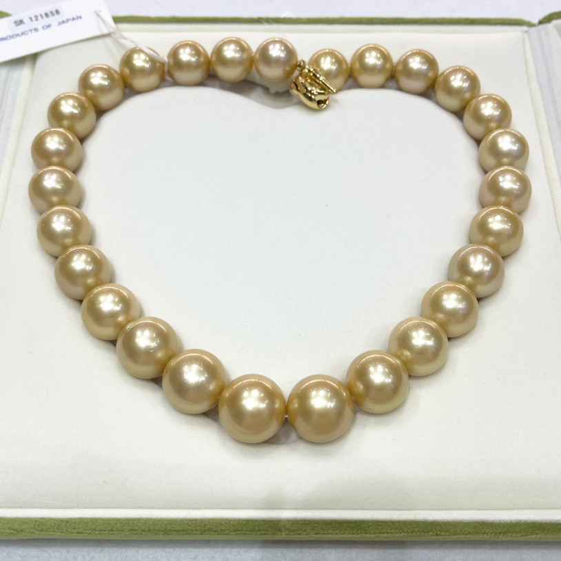 15-18mm South Sea Gold Bead Necklace 