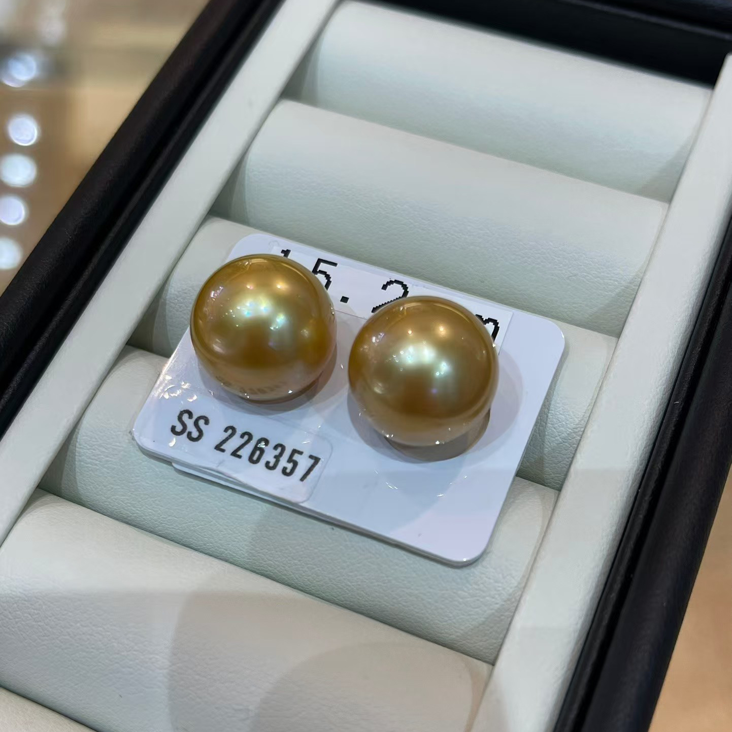15.2mm Gold Beaded Earrings
